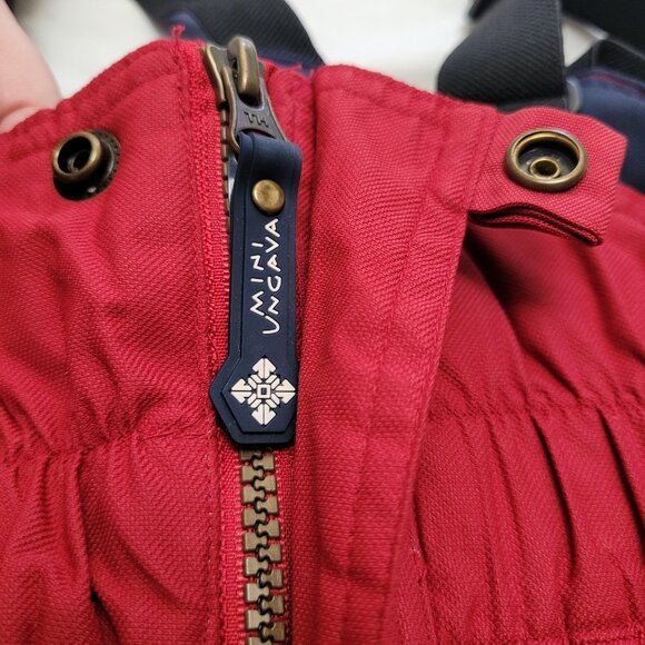 Mini Ungava Nylon Ski Pants Snow Bibs Red Size 3X Cargo Pockets Adjustable READ - Picture 3 of 14